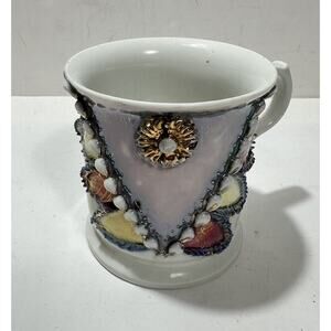 Shaving‎ Mug Victorian Porcelain Shaving Cup Antique Cup